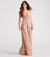 Danika Formal Chiffon Floral A-Line Dress