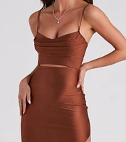 Celia Formal Cutout High Slit Column Dress