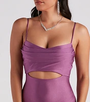 Celia Formal Cutout High Slit Column Dress