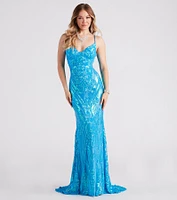 Hayley Formal Sequin V-Neck Mermaid Dress