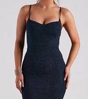 Ainsley Glittering Evening Gown