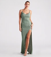 Celina Glitter Knit Mermaid Dress