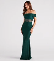 Alice Formal Glitter Off The Shoulder Dress