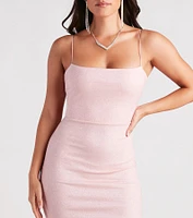 Mckayla Formal Glitter Strappy Back Dress