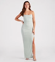 Mckayla Formal Glitter Strappy Back Dress