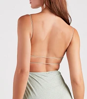 Mckayla Formal Glitter Strappy Back Dress