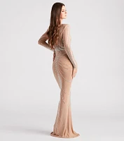 Jennie Formal Rhinestone Long Dress