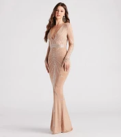 Jennie Formal Rhinestone Long Dress