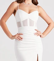Alexia Formal High Slit Illusion Dress