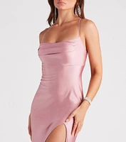 Quincy A-Line High Slit Formal Dress