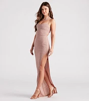 Gloria Formal Glitter Long Dress