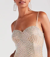 Tori Formal Rhinestone Mermaid Long Dress