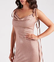 Presley Formal Foiled Metallic Mermaid Dress