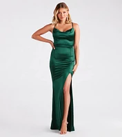 Bristol Formal Satin Lace-Up Dress