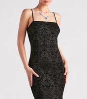 Liyah Formal Velvet Ruffle Dress