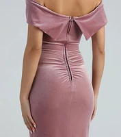 Jane Formal Velvet Off-The-Shoulder Dress
