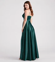 Gillian Formal Satin A-Line Dress