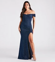 Meryl Formal Glitter Column Dress