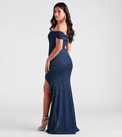 Meryl Formal Glitter Column Dress