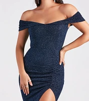 Meryl Formal Glitter Column Dress