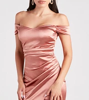 Valencia Formal Off-The-Shoulder Wrap Dress