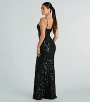 Noemi Formal Sequin A-Line Dress