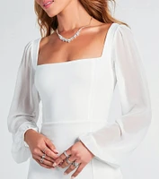 Virginia Formal Crepe Lace-Up Mermaid Dress