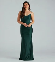 Jamie Formal Cowl Neck Mermaid Dress