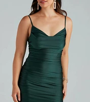 Jamie Formal Cowl Neck Mermaid Dress