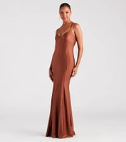 Laine Formal Lace-Up Mermaid Long Dress