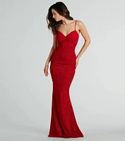 Kelsie Formal Glitter Mermaid Dress