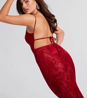 Daniela Velvet Open Back Mermaid Dress