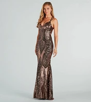 Lyanna Formal Iridescent Sequin Mermaid Dress