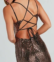 Lyanna Formal Iridescent Sequin Mermaid Dress