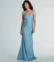 Jamie Formal Cowl Neck Mermaid Dress