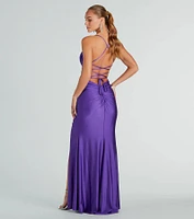 Marlena Formal Lace-Up Mermaid Long Dress