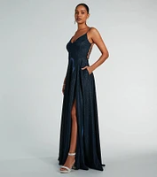 Sally Lattice Back A-Line Ball Gown