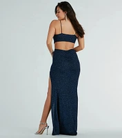 Victoria Formal Glitter Long Dress