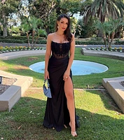 Shayla Strapless Corset Lace Formal Dress
