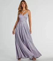 Sally Lattice Back A-Line Ball Gown