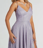 Sally Lattice Back A-Line Ball Gown