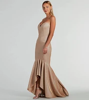 Kimora Strapless High Low Mermaid Formal Dress