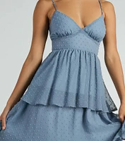 Kasey V-Neck Ruffled A-Line Chiffon Formal Dress