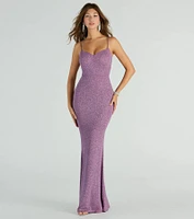 Ainsley Glittering Evening Gown