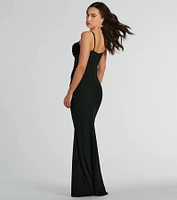 Deana Formal Mesh Corset Mermaid Long Dress