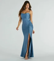 Marsha Cowl Neck Mermaid Formal Dress