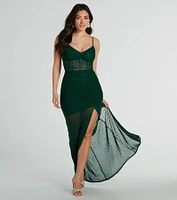 Gwyneth V-Neck Mermaid Rhinestone Formal Dress
