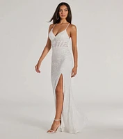 Teresa Lace-Up Corset Mermaid Lace Formal Dress