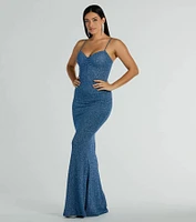 Kelsie Formal Glitter Mermaid Dress