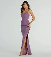 Nadia Formal Glitter Long Dress